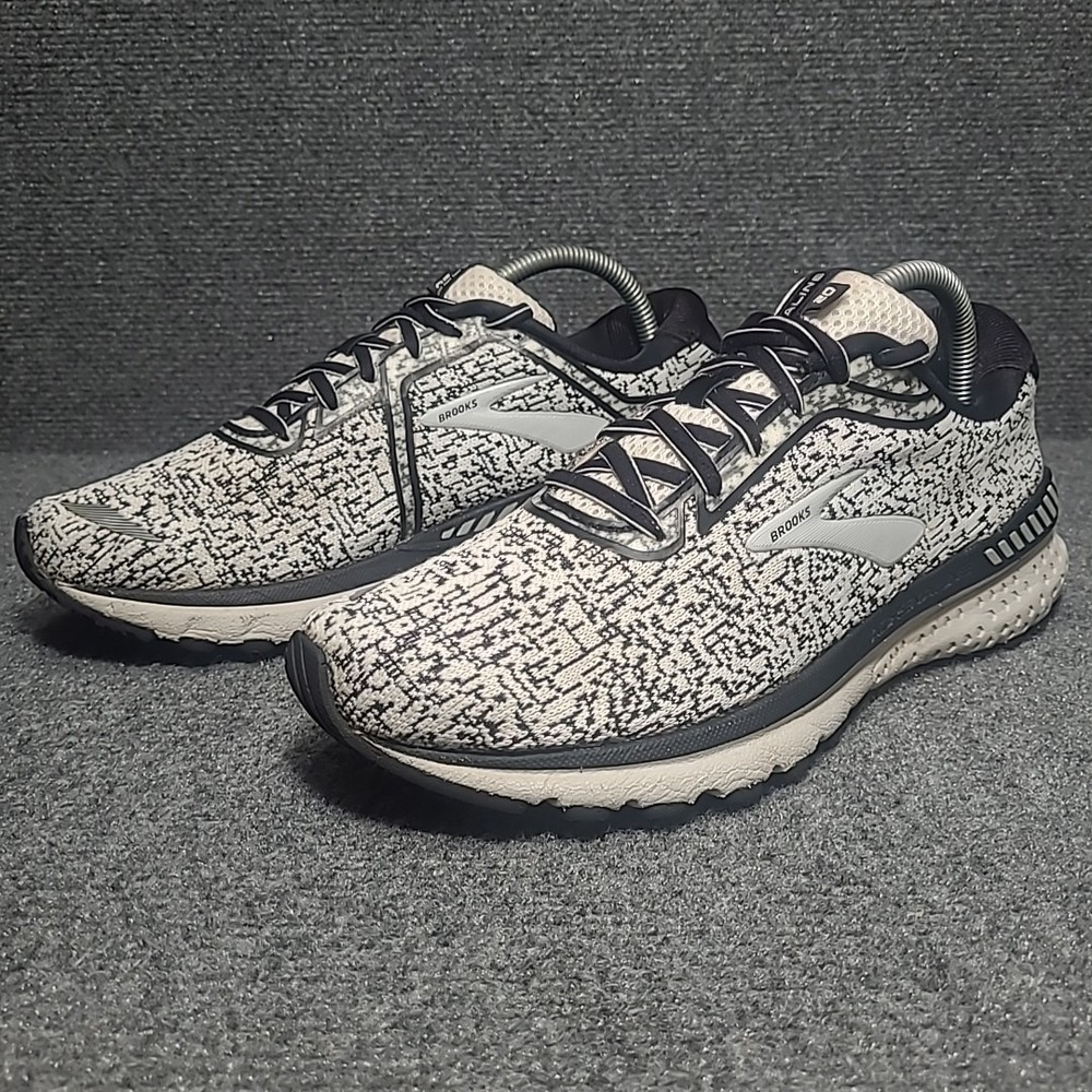 Brooks Adrenaline GTS 20 Running Shoes Sneakers Womens Size 10 Black‎ White Gym